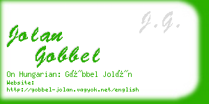 jolan gobbel business card